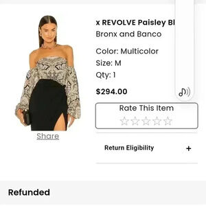 Bronx and Banco Black and White Off-Shoulder Blouse